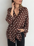 Blusa Lunares, color Café