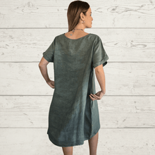 Cargar imagen en el visor de la galería, Vestido Italiano Liguria, color Verde
