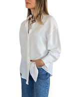 Blusa Escote en V, color Blanco