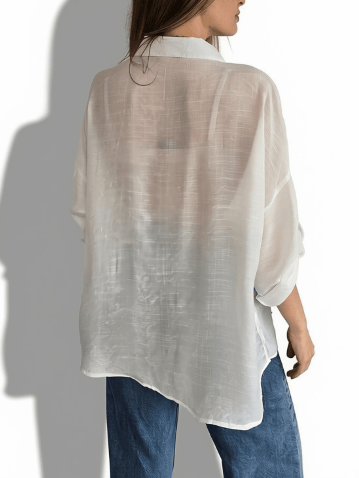 Blusa Bordado Hojas, color Blanco