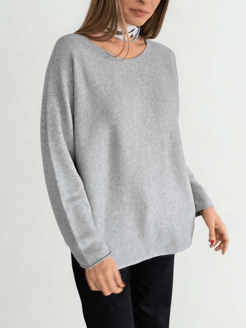 Sweater Italiano Básico, color Gris