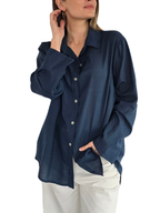 Blusa Italiana 100% Algodón, color Azul