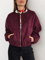 Chaqueta Bomber Italiana, color Vino