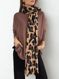 Bufanda Italiana Animal Print, fondo Camel
