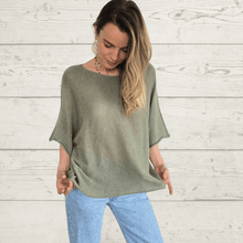 Cargar imagen en el visor de la galería, Sweater Italiano básico, color Verde Musgo
