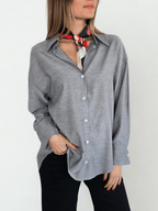 Blusa Escote en V, color Gris