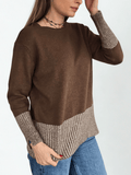 Sweater Italiano Pretina Rayada, color Chocolate