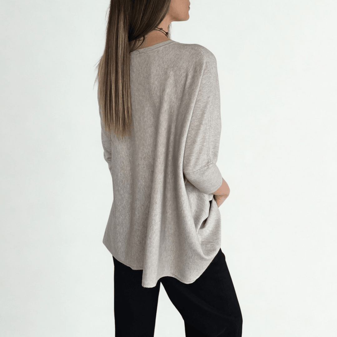 Sweater Ancho, color Beige