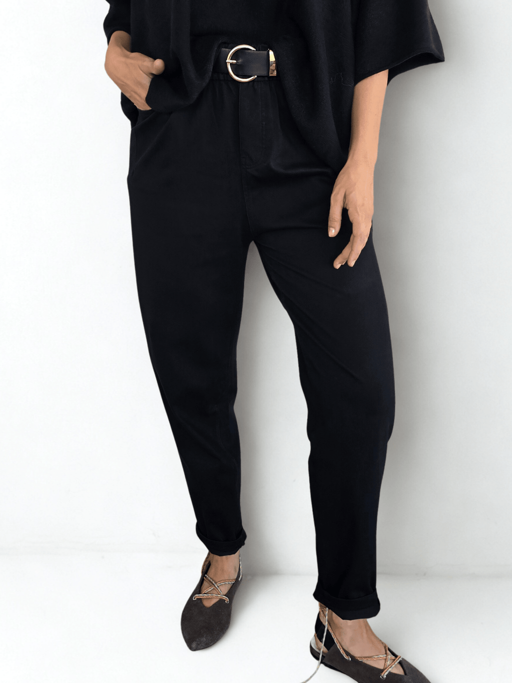 Pantalón Jogger Jeans, color Negro