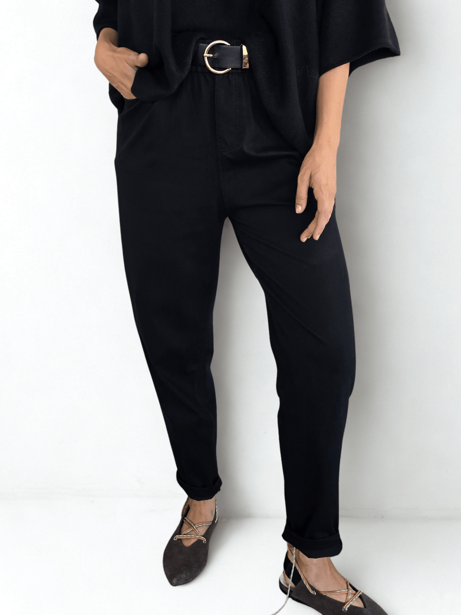 Pantalón Jogger Jeans, color Negro