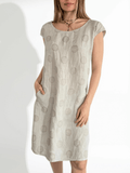 Vestido Italiano Lunares, fondo Beige