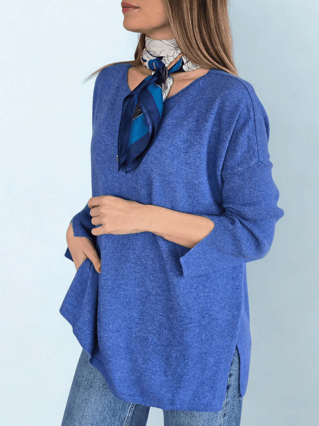 Sweater Italiano Puño Abierto, color Jacinto
