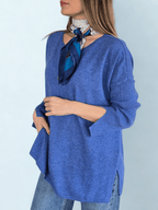 Sweater Italiano Puño Abierto, color Jacinto