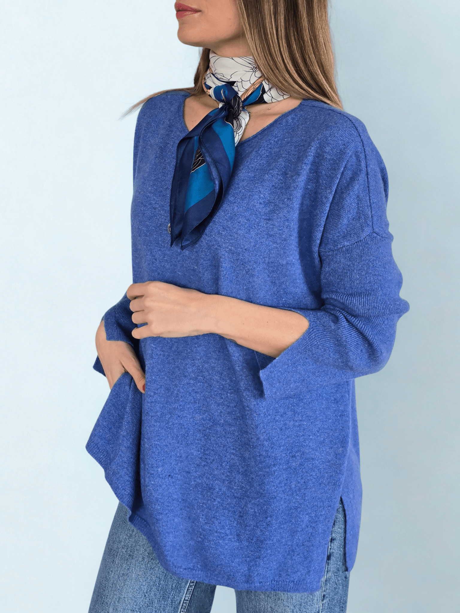 Sweater Italiano Puño Abierto, color Jacinto