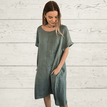 Cargar imagen en el visor de la galería, Vestido Italiano Liguria, color Verde
