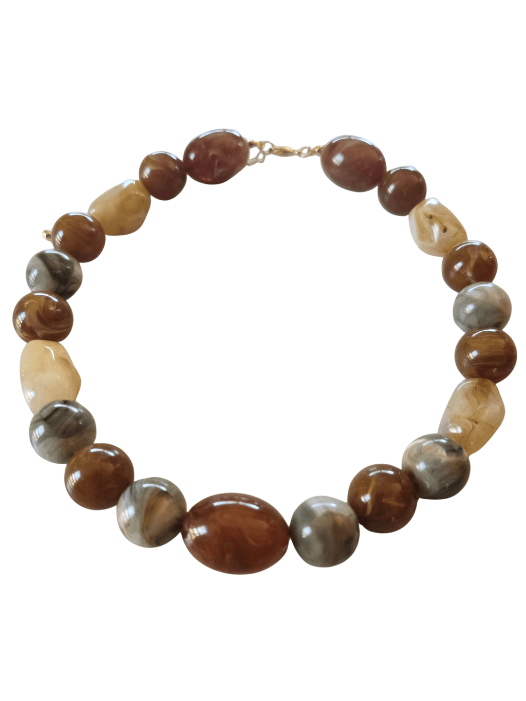 Collar Piedra Grande, color Café