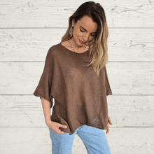 Cargar imagen en el visor de la galería, Sweater Italiano básico, color Chocolate
