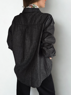 Blusa Jeans, color Gris