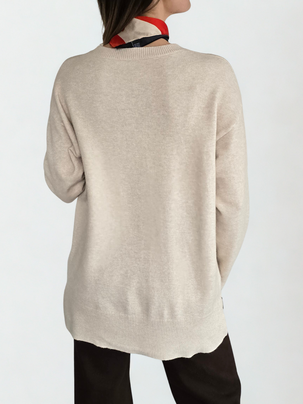 Sweater con Botones a los Lados, color Beige