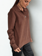 Sweater Tres Botones, color Chocolate