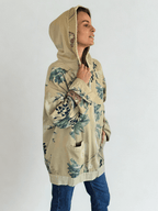 Chaqueta de Jeans Estampada, fondo Mostaza