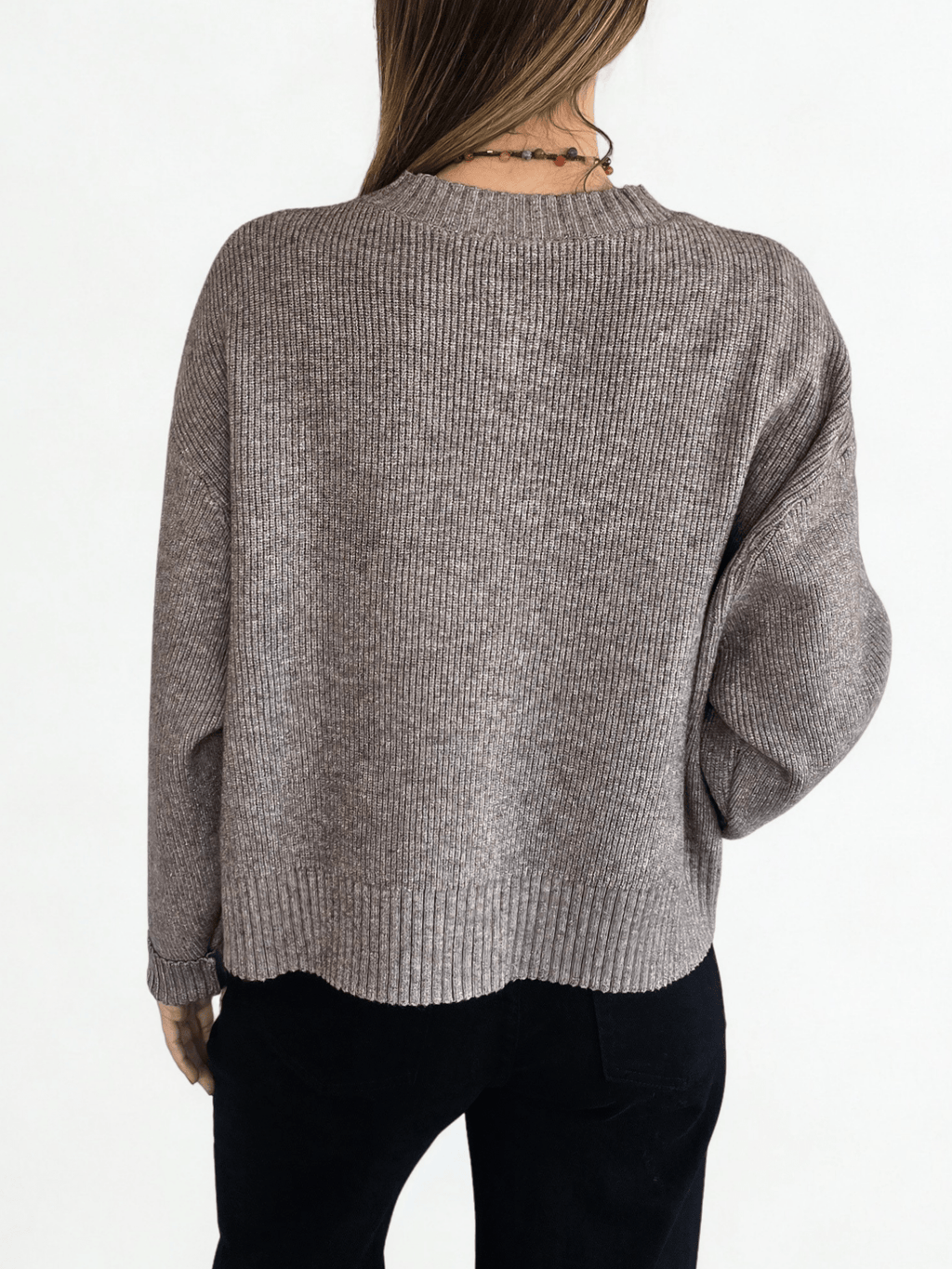 Chaleco Botones Dorados, color Taupe
