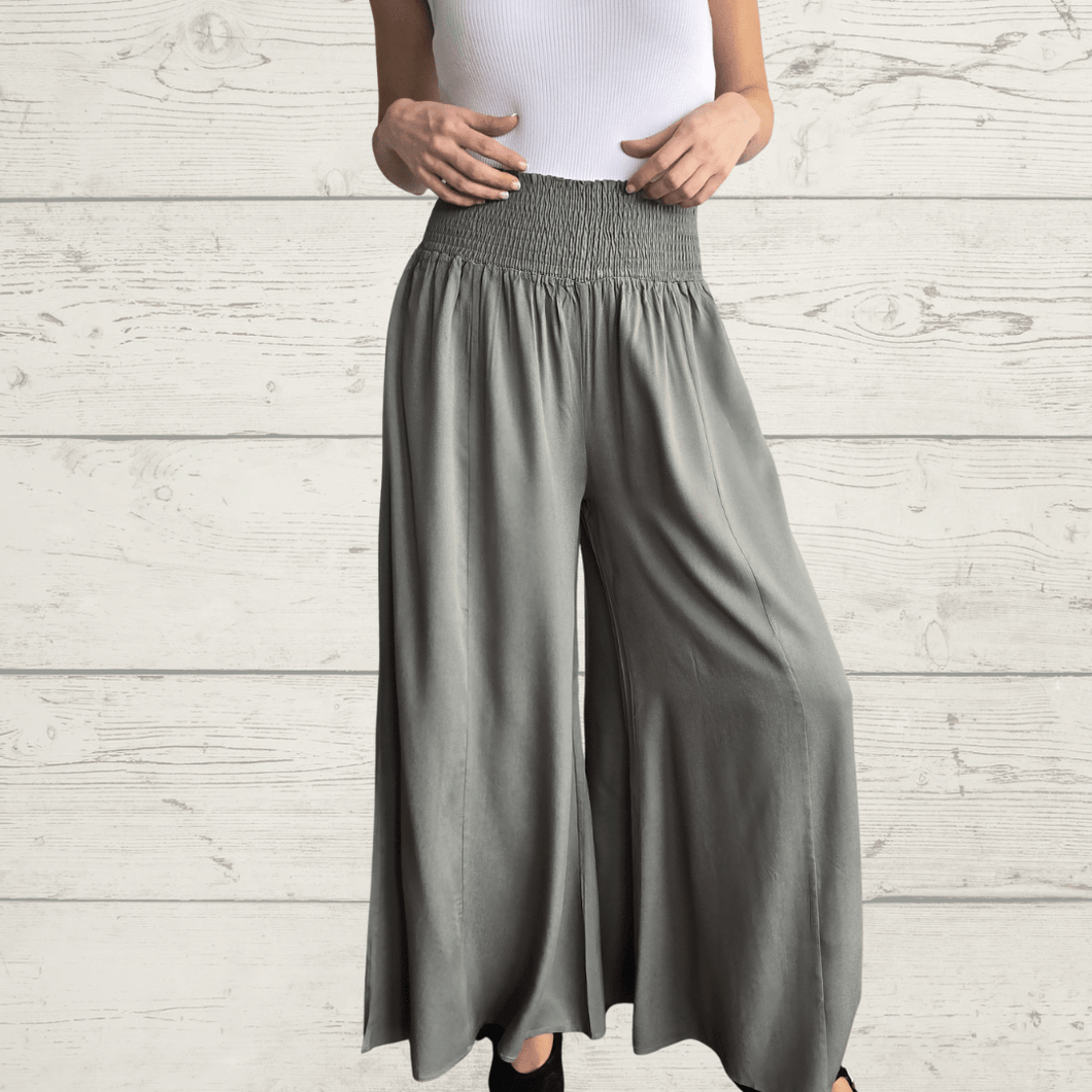Pantalón ancho, color Verde Musgo