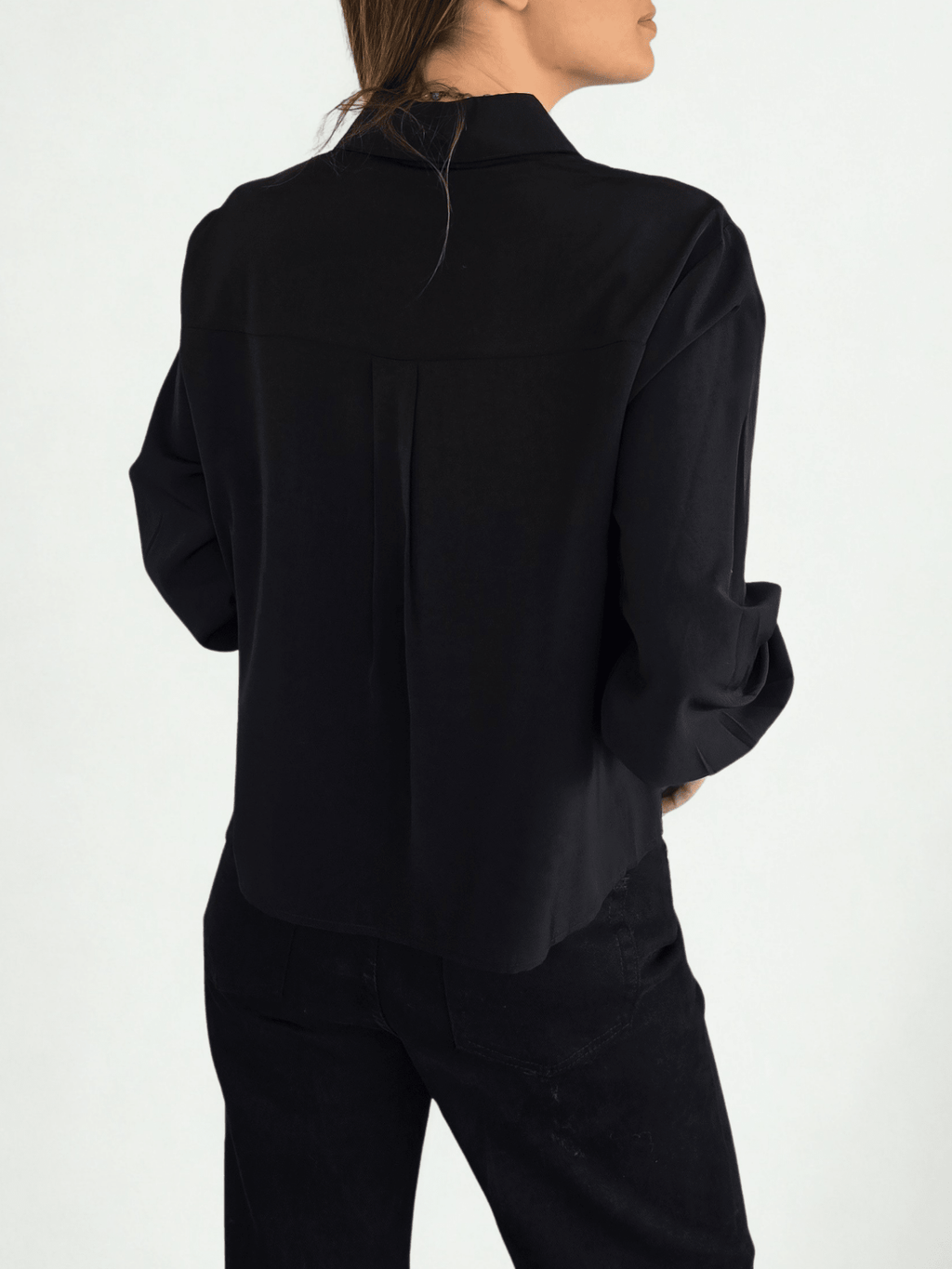 Blusa Básica Corta, color Negro