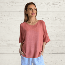 Cargar imagen en el visor de la galería, Sweater Italiano básico, color Terracota claro
