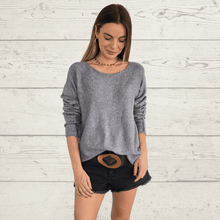 Cargar imagen en el visor de la galería, Sweater Italiano básico, color Gris
