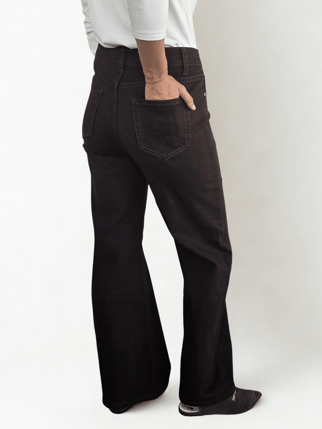 Pantalón de Gabardina, color Chocolate