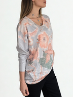 Sweater Estampado, fondo Gris Claro