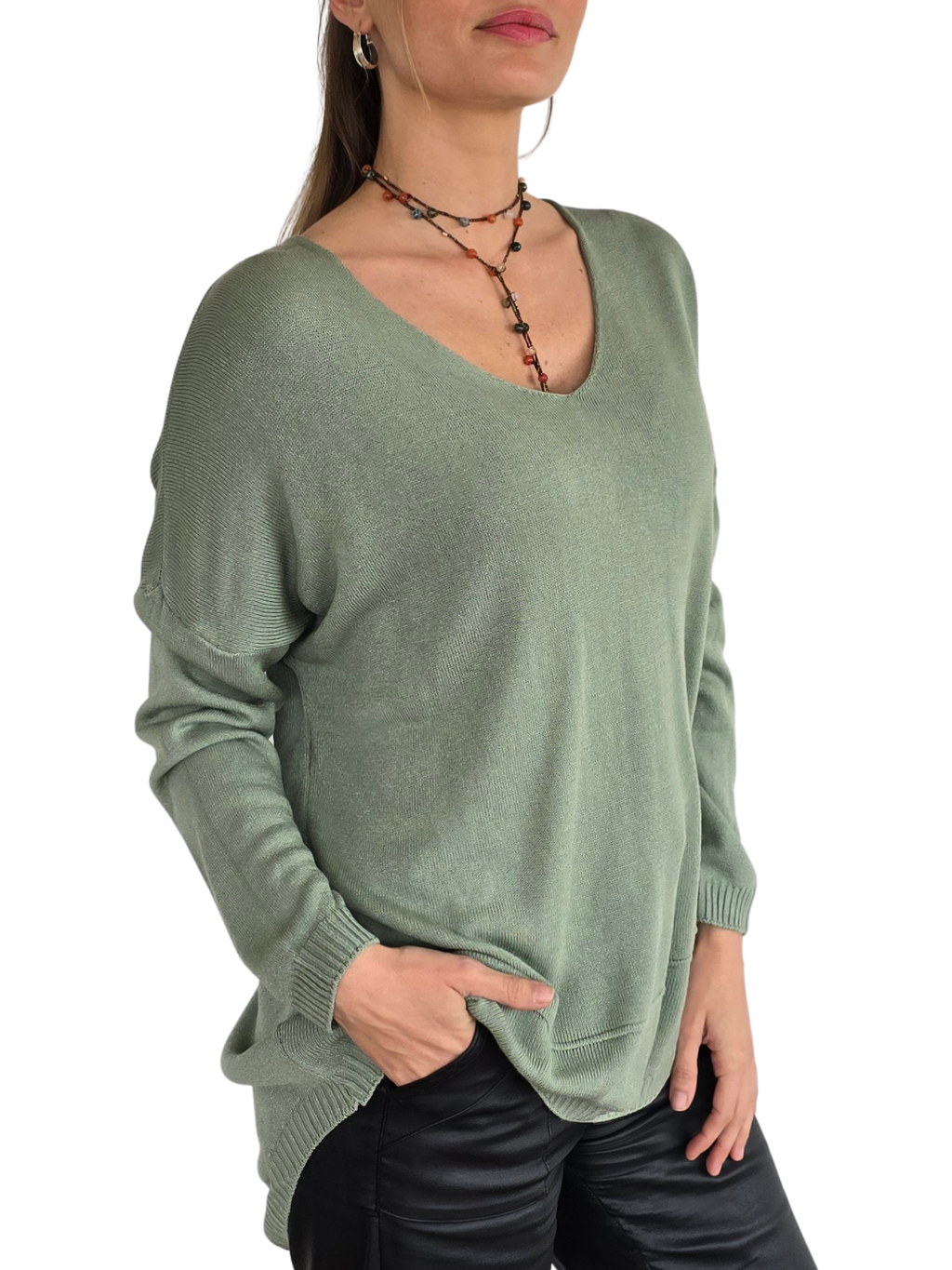 Sweater Italiano Ancho, color Verde Menta