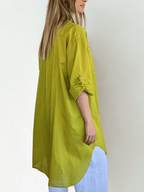 Blusa Italiana Larga, color Pistacho