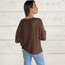 Cargar imagen en el visor de la galería, Sweater Italiano básico, color Chocolate

