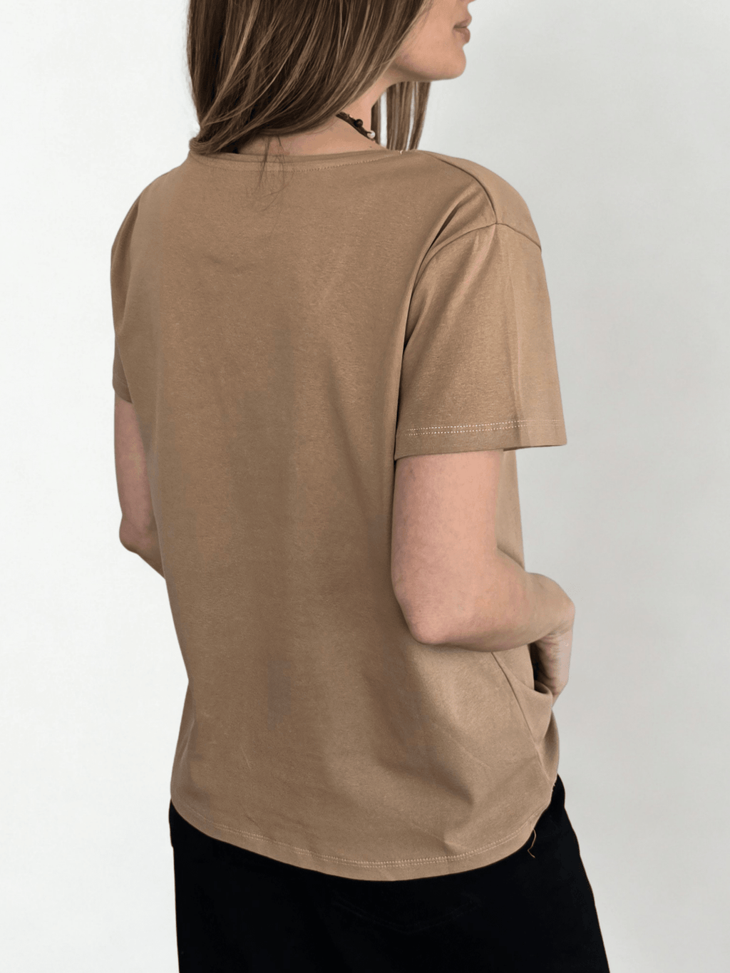 Polera Básica, color Camel