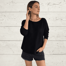 Cargar imagen en el visor de la galería, Sweater Italiano básico, color Negro
