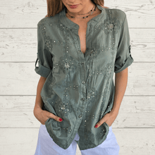 Cargar imagen en el visor de la galería, Blusa Italiana Milán, color Verde
