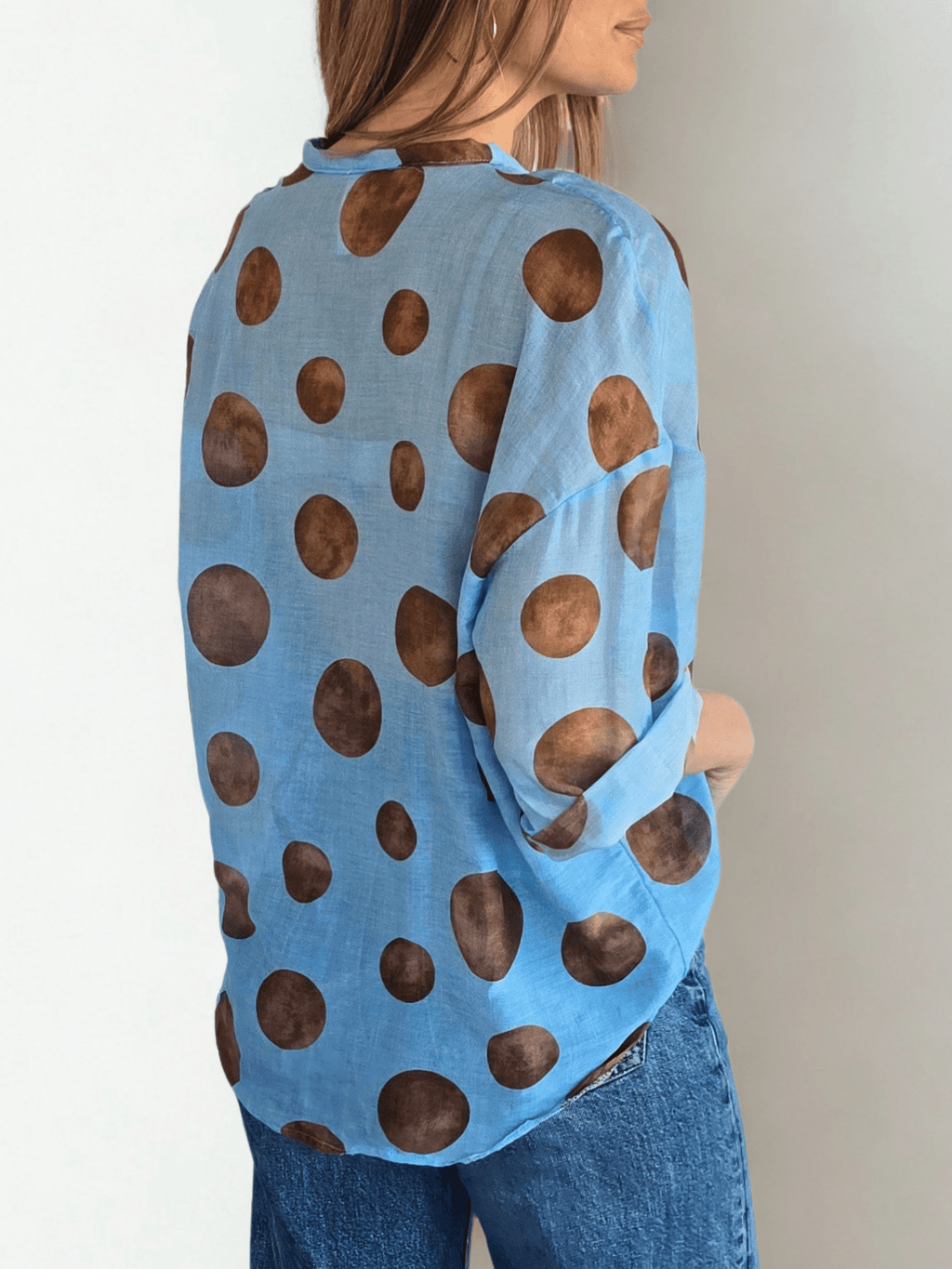 Blusa Italiana Lunares, fondo Jacinto