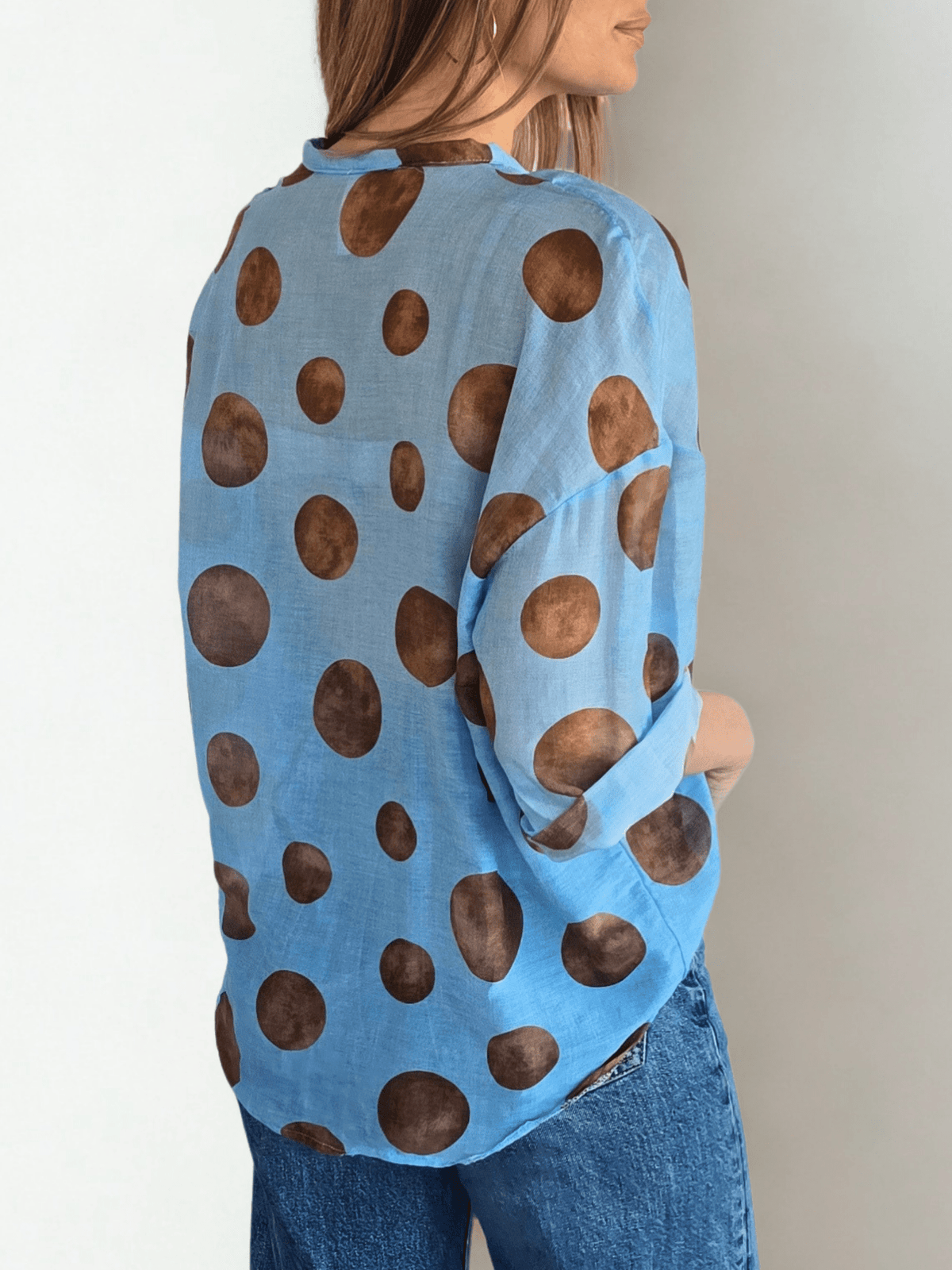 Blusa Italiana Lunares, fondo Jacinto
