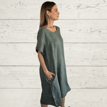 Cargar imagen en el visor de la galería, Vestido Italiano Liguria, color Verde
