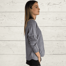Cargar imagen en el visor de la galería, Sweater Italiano básico, color Gris
