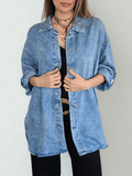 Chaqueta Jeans Tencel, color Celeste
