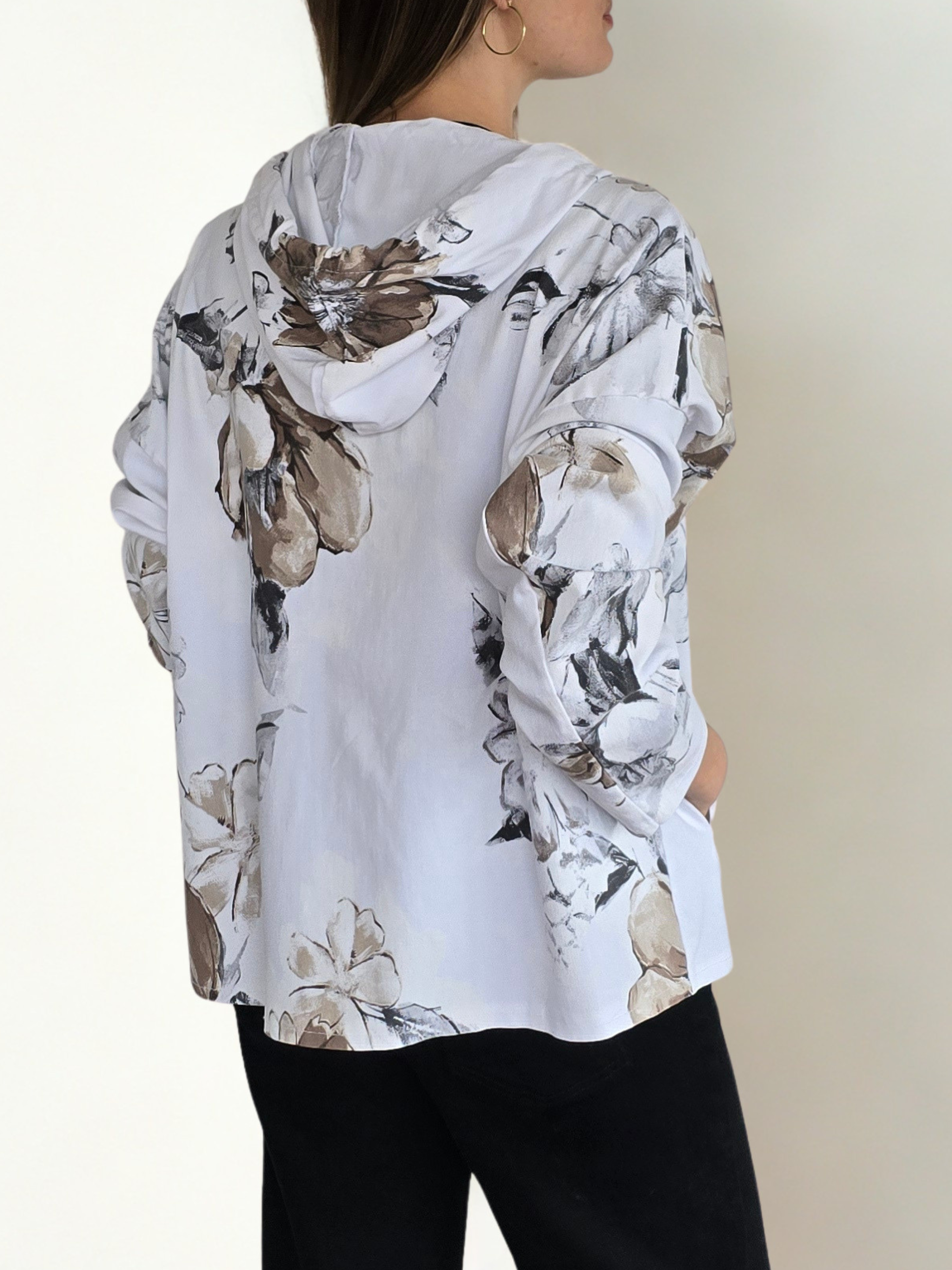 Chaqueta Italiana Estampada, fondo Blanco