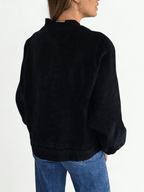 Chaqueta Italiana Bomber, color Negro