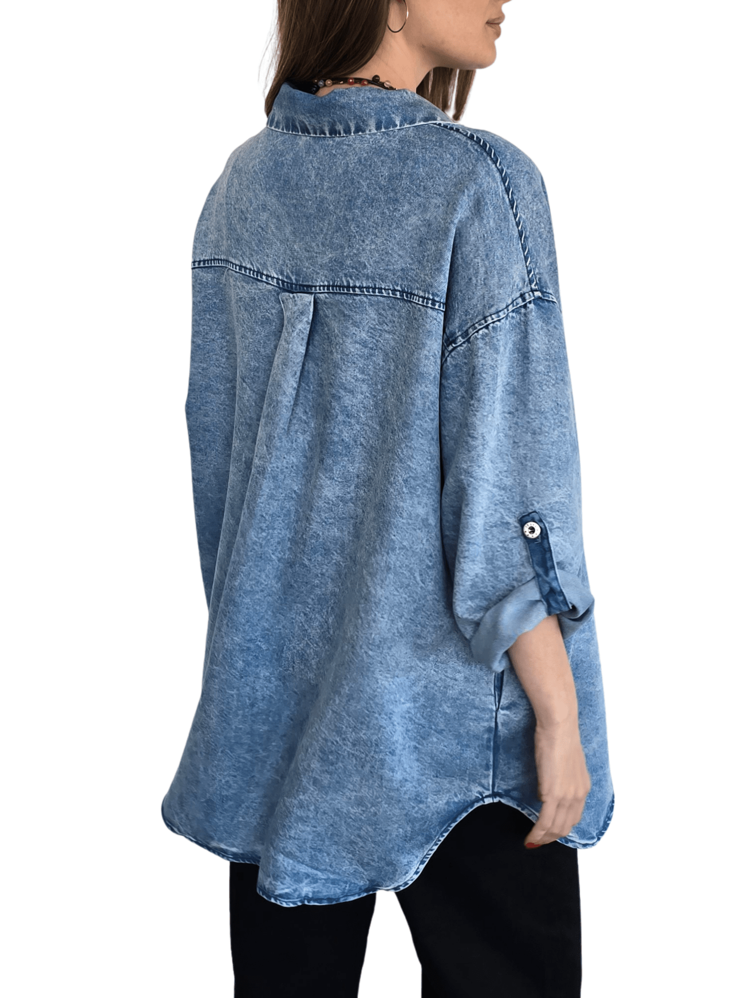 Chaqueta Jeans Tencel, color Celeste