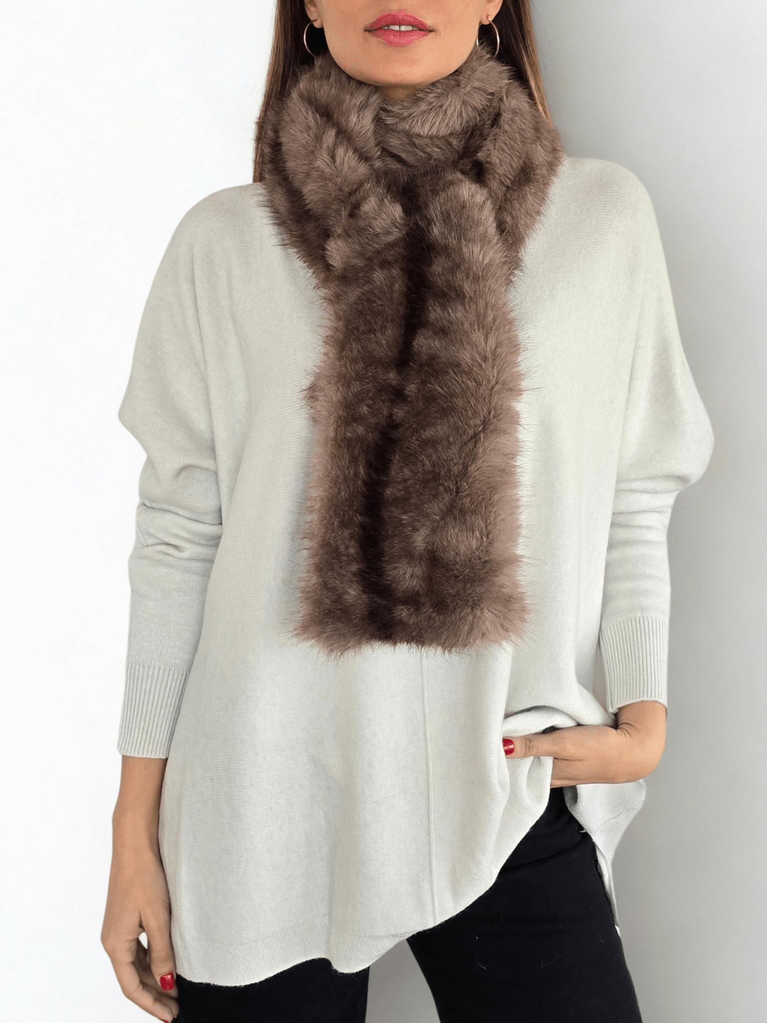 Bufanda Piel, color Taupe