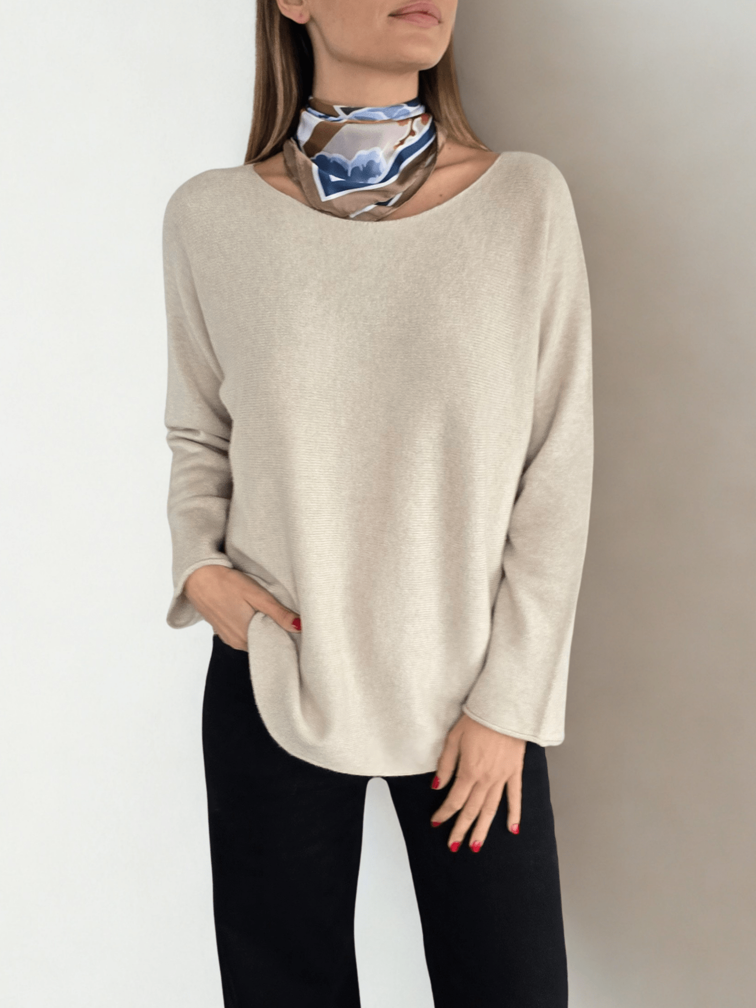 Sweater Italiano básico, color Beige