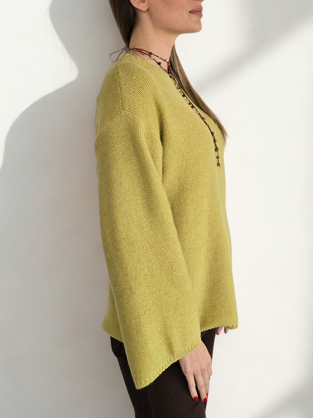 Sweater Manga Ancha, color Pistacho