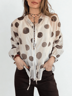 Chaqueta Italiana Lunares, fondo Beige
